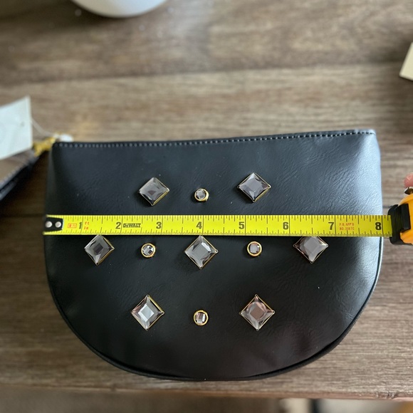 Fossil Black Crossbody Bag with Geometric Studs - Picture 16 of 16